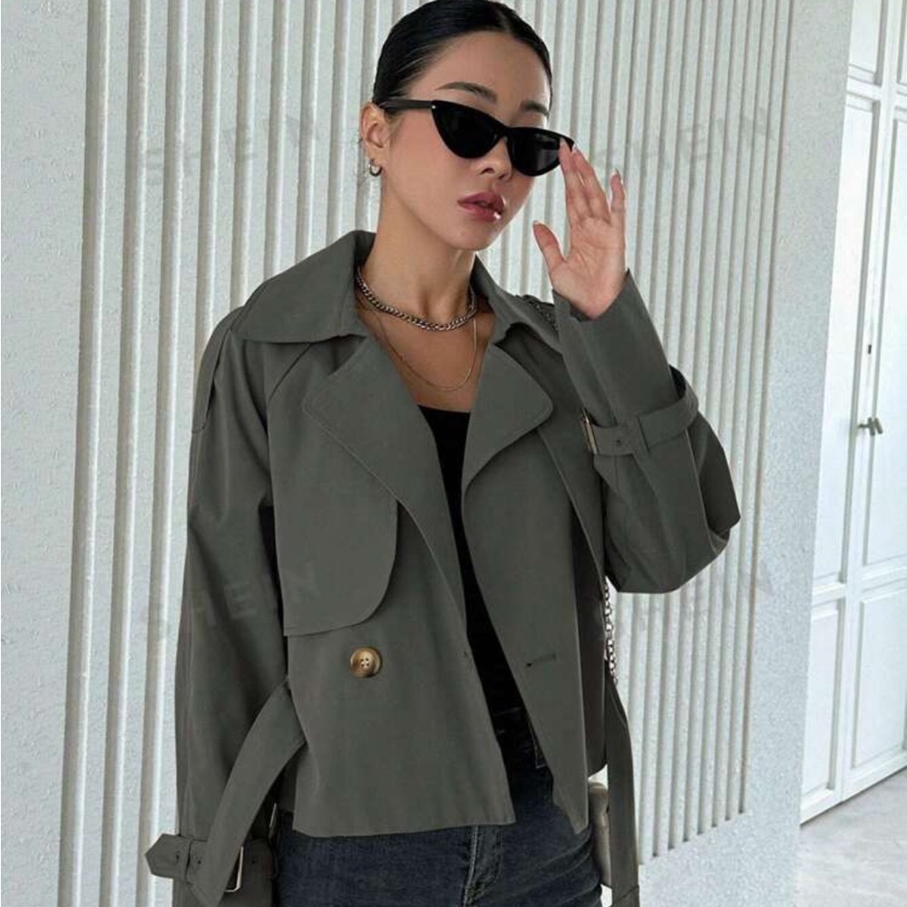 Cropped Trench Coat